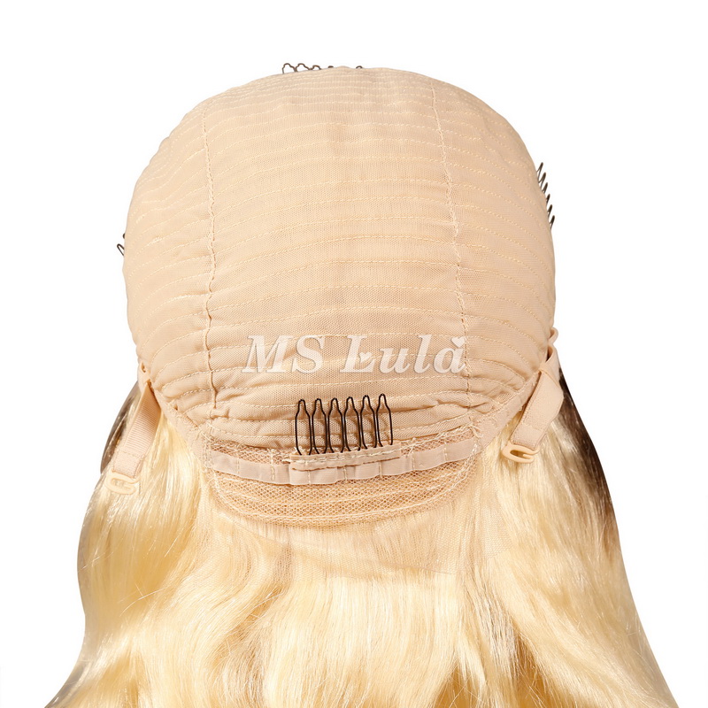 Mslula 1b/613 Color Ombre Root 13x4 Transparent Lace Front Wigs Body Wave - 图片 10